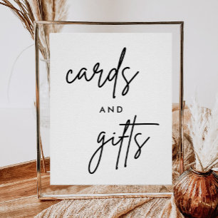 Moderne Kaarten en cadeaubonnen voor weddenschappe Poster