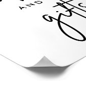 Moderne Kaarten en Cadeaus Huwelijksreceptie Tafel Poster (Hoek)