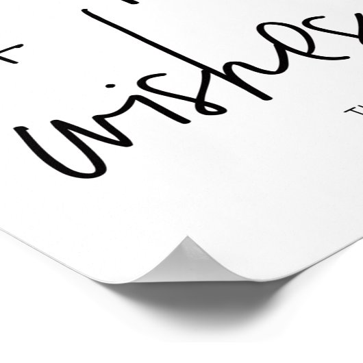 Moderne Kaarten en wensen voor een goed bruiloft Poster (Hoek)