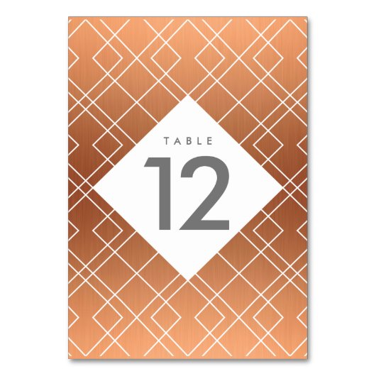 Moderne Kaarten koperen tabelnummer (Achterkant)