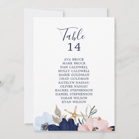 Moderne Kaarten met een Floral tabelnummer (Achterkant)