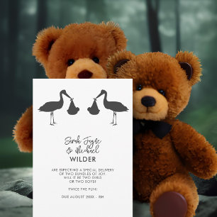 Moderne Kaarten met een tweeling van de zwangersch