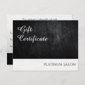 Moderne Kaarten met zwart en zilver met enveloppen (Voorkant / Achterkant)