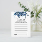 Moderne Kaarten van de Lijst van de Blauwe Floral  (Staand voorkant)