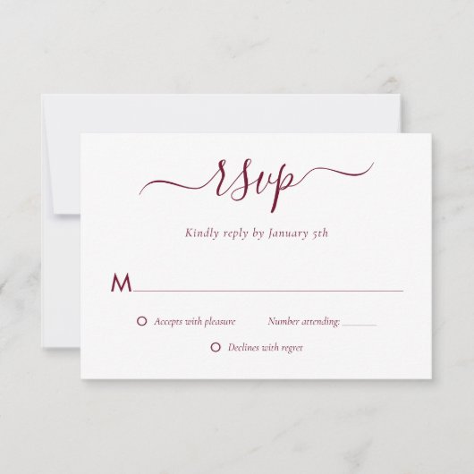 Moderne Kaarten van het Berichtenhuwelijk RSVP (Voorkant)