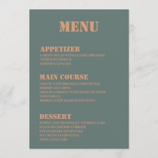 Moderne Kaarten van het menu Bindingstabel voor aa (Voorkant)