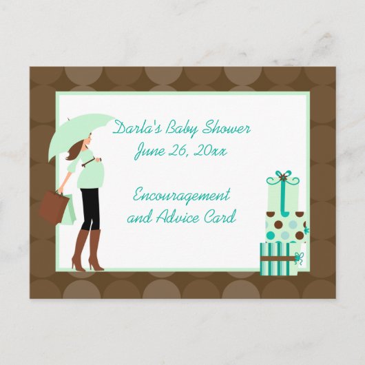 Moderne Kaarten voor advies aan Baby showers (Gree (Voorkant)