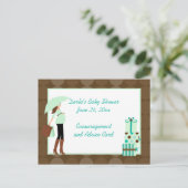 Moderne Kaarten voor advies aan Baby showers (Gree (Staand voorkant)