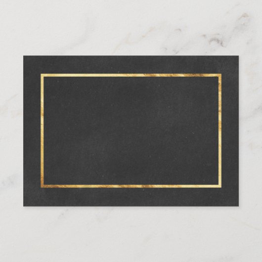 Moderne Kaarten voor deco Gold en zwart huwelijk i (Achterkant)