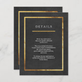 Moderne Kaarten voor deco Gold en zwart huwelijk i (Voorkant / Achterkant)