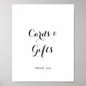 Moderne Kaarten voor kalligrafie en cadeaubonnen Poster (Voorkant)