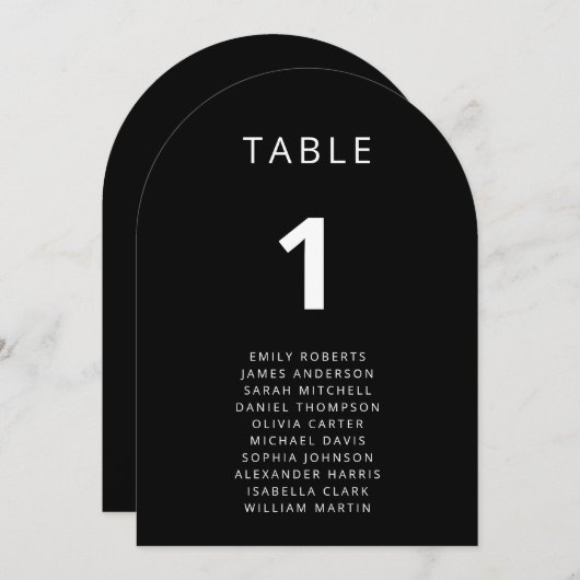 Moderne Kaarten voor minimale weduwentafels (Voorkant / Achterkant)