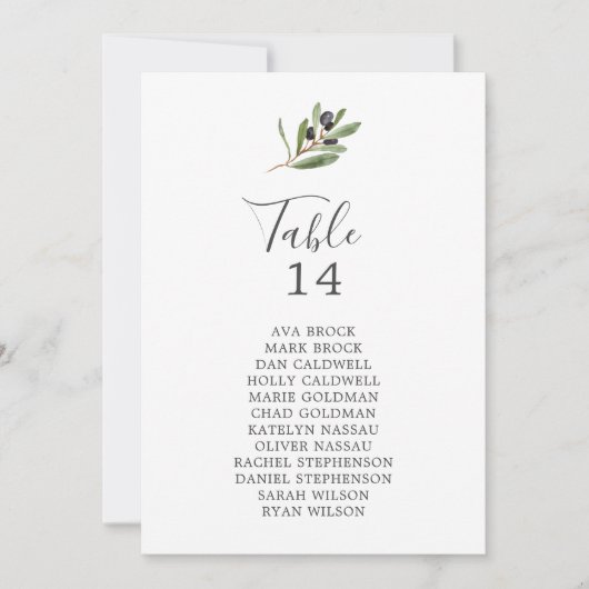 Moderne Kaarten voor olijfgetallen (Voorkant)