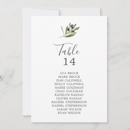 Moderne Kaarten voor olijfgetallen (Achterkant)