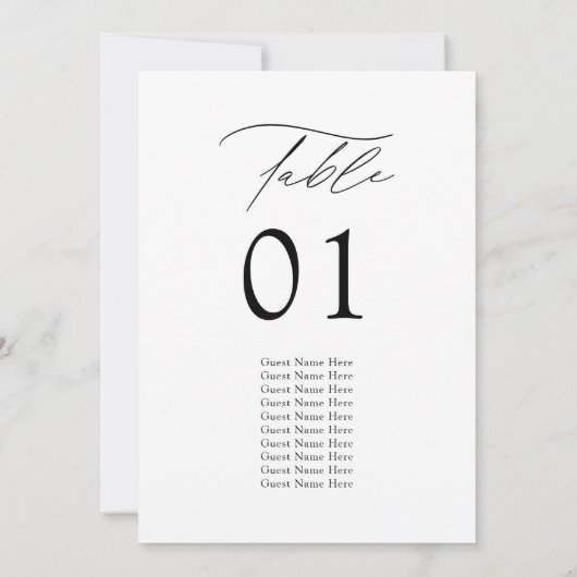 Moderne kaarten voor rondetafelzitjes (Achterkant)