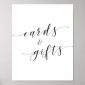 Moderne kaarten voor weddenschappen en cadeaubonne poster (Voorkant)