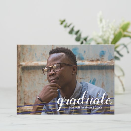 Moderne kaarten voor zeemacht en gouden Afstuderen (Staand voorkant)