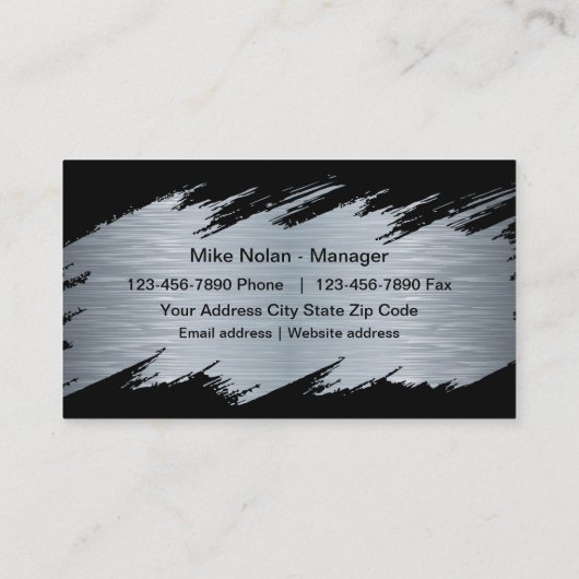 Moderne kabelbouw visitekaartje (Achterkant)