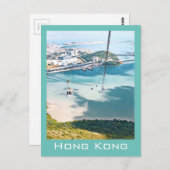Moderne kabelreis in Hongkong Briefkaart (Voorkant / Achterkant)
