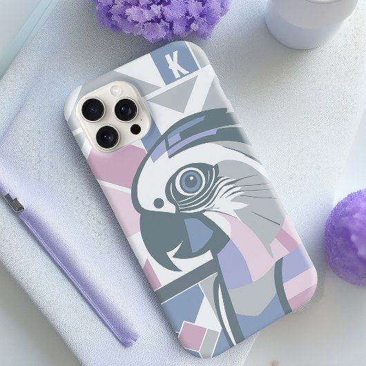 Moderne kaketoe Stijlvolle Geometrische Parrot Mon Case-Mate iPhone Case