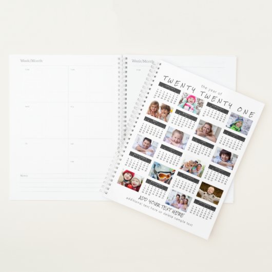 Moderne kalender 2021-foto-Collage op maat Planner (Display)