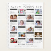 Moderne kalender 2021-foto-Collage op maat Planner (Voorkant)