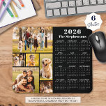 Moderne kalender 2023 6 Foto Collage Persoonlijk Muismat<br><div class="desc">Creëer een muispad met fotocollage met deze eenvoudig te uploaden sjabloon voor fotocollage met 6 afbeeldingen in verschillende vormen en grootten, zowel horizontaal als verticaal om een breed scala aan fotoonderwerpen aan te passen. Personaliseer met een familienaam, een individuele naam, een monogram of een andere douanetekst die in wit tegen...</div>
