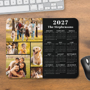 Moderne kalender 2023 6 Foto Collage Persoonlijk Muismat