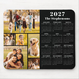 Moderne kalender 2023 6 Foto Collage Persoonlijk Muismat