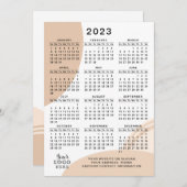 Moderne kalender 2023 - Minimaal Abstract jaar Programmakaart (Voorkant / Achterkant)