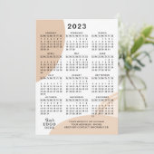 Moderne kalender 2023 - Minimaal Abstract jaar Programmakaart (Staand voorkant)
