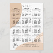Moderne kalender 2023 - Minimaal Abstract jaar Programmakaart (Voorkant)