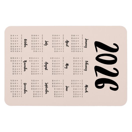 Moderne kalender 2024 magneet (Horizontaal)