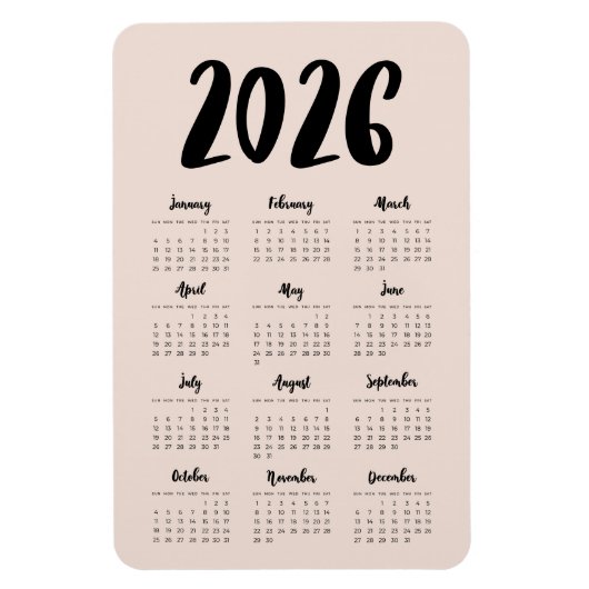 Moderne kalender 2024 magneet (Verticaal)