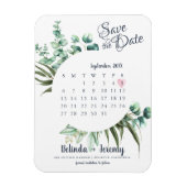 Moderne kalender Eucalyptus Bewaar de datum magnet Magneet (Verticaal)