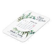 Moderne kalender Eucalyptus Bewaar de datum magnet Magneet (Linkerzijde)
