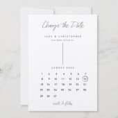Moderne kalender Kraft verandert de datum Save The Date (Voorkant)