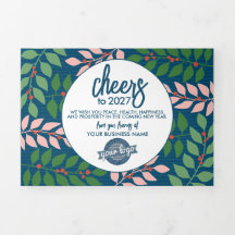 Moderne kalender met logo - Blauw groene zaken