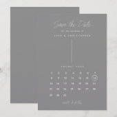 Moderne kalender save the date (Voorkant / Achterkant)