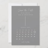Moderne kalender slaat datum op save the date (Voorkant)