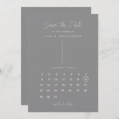 Moderne kalender slaat datum op save the date (Voorkant / Achterkant)