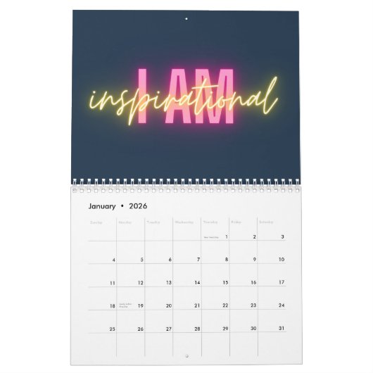 Moderne kalender voor bevestiging van regenboog in (Jan 2026)