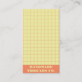 Moderne kalk groen geruit patroon QR-code Visitekaartje (Voorkant)