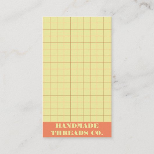 Moderne kalk groen geruit patroon QR-code Visitekaartje (Voorkant)