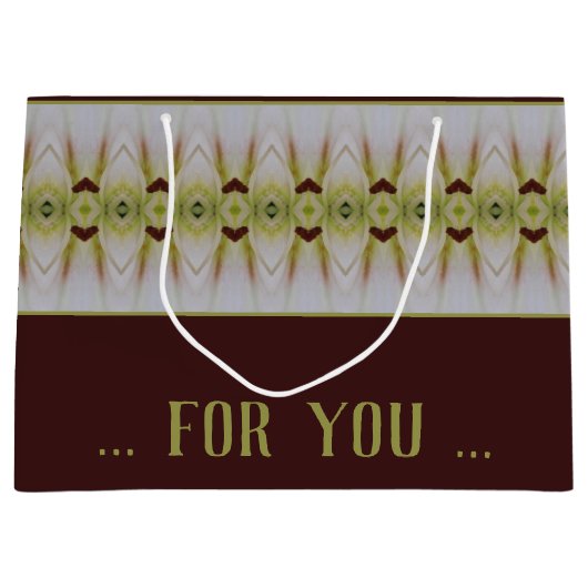 Moderne kalkgroen en grijs blauw groot cadeauzakje (Voorkant)