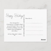 Moderne kalligraaf Een foto Eerste Kerstmis Briefkaart (Achterkant)