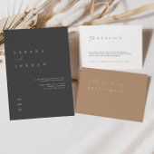 Moderne kalligrafie 2 foto net getrouwd bruiloft aankondiging