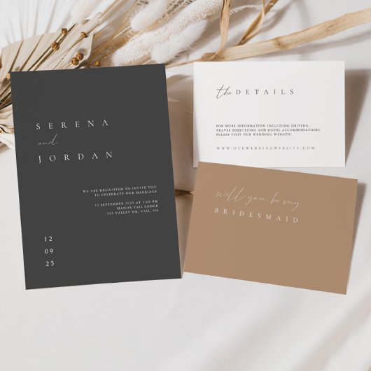 Moderne kalligrafie 2 foto net getrouwd bruiloft aankondiging