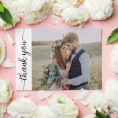 Moderne kalligrafie 2 Fotobruiloft Bedankkaart