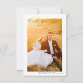 Moderne kalligrafie 2 Fotobruiloft Dank je Bedankkaart (Voorkant)